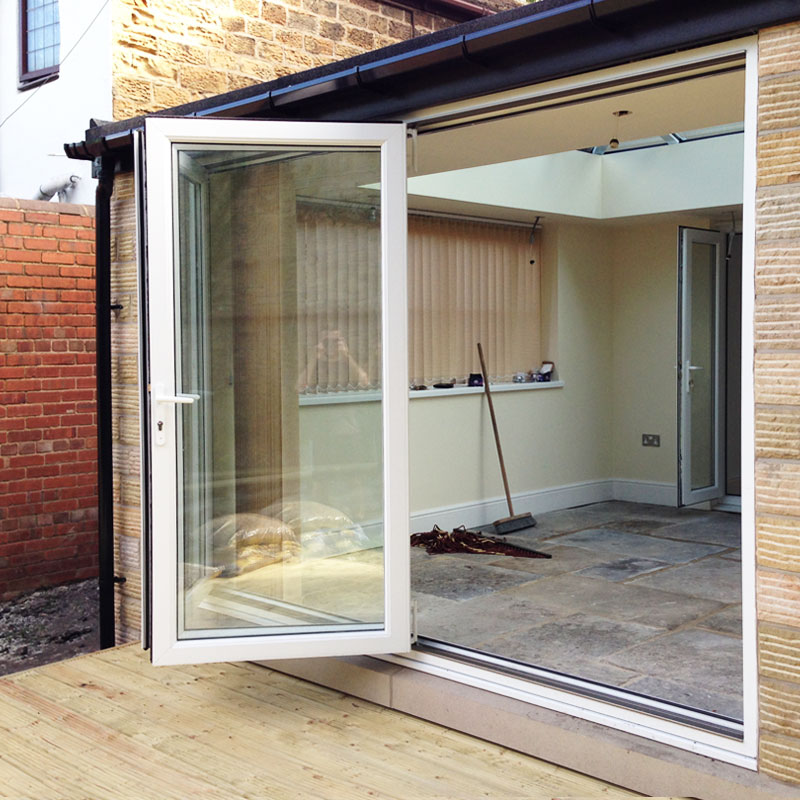 8ft White uPVC Bifold Folding Door Set | Flying Doors